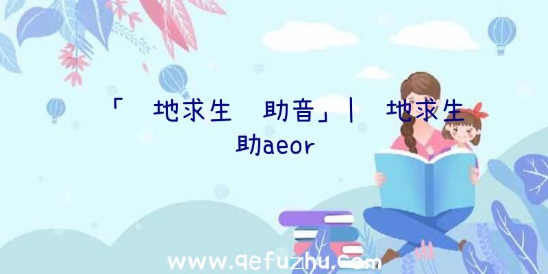 「绝地求生辅助音」|绝地求生辅助aeor